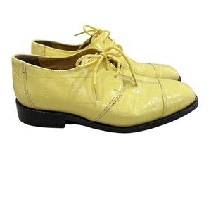 Libertyzeno Gliders Leather Yellow Kids 3 Lace Up Weddint Formal Shoes